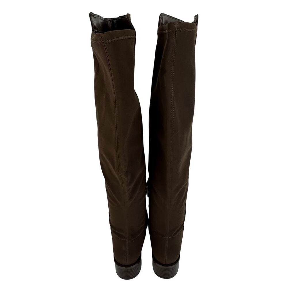 Calvin Klein Dark Brown Faux Suede Over Knee Stretch Boots Womens 8M - Picture 10 of 16